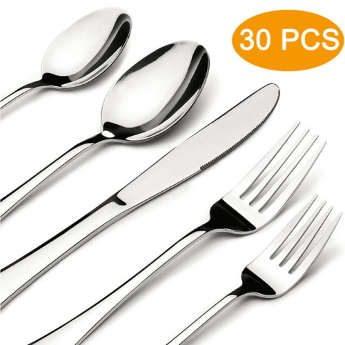 Silverware Sets, 30 Pieces Stainless Steel Flatware Set, Utensils Set Service for 6, Tableware Cutlery Set for Home and Restaurant Silverware Sets, 30 Pieces Stainless Steel Flatware Set, Utensils Set Service for 6, Tableware Cutlery Set for Home and Restaurant
