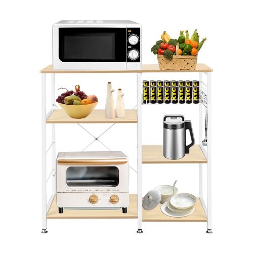 3-Tier Industrial Kitchen Baker's Rack Utility Microwave Oven Stand Storage Cart Workstation Shelf, Vintage 3-Tier Industrial Kitchen Baker's Rack Utility Microwave Oven Stand Storage Cart Workstation Shelf, Vintage